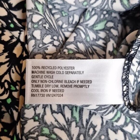 NEW! Vintage-Style Crepe Short Sleeve Midi Dress, Green Floral - A New Day - Picture 10 of 10